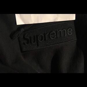 Black tonal supreme box logo